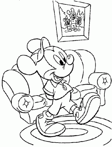 Mickey Mouse Coloring in Pages 3
