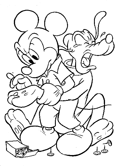 Mickey Mouse Coloring in Pages 4