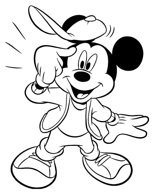 Mickey Mouse Coloring in Pages 8