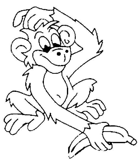 Monkey Coloring in Pages 10