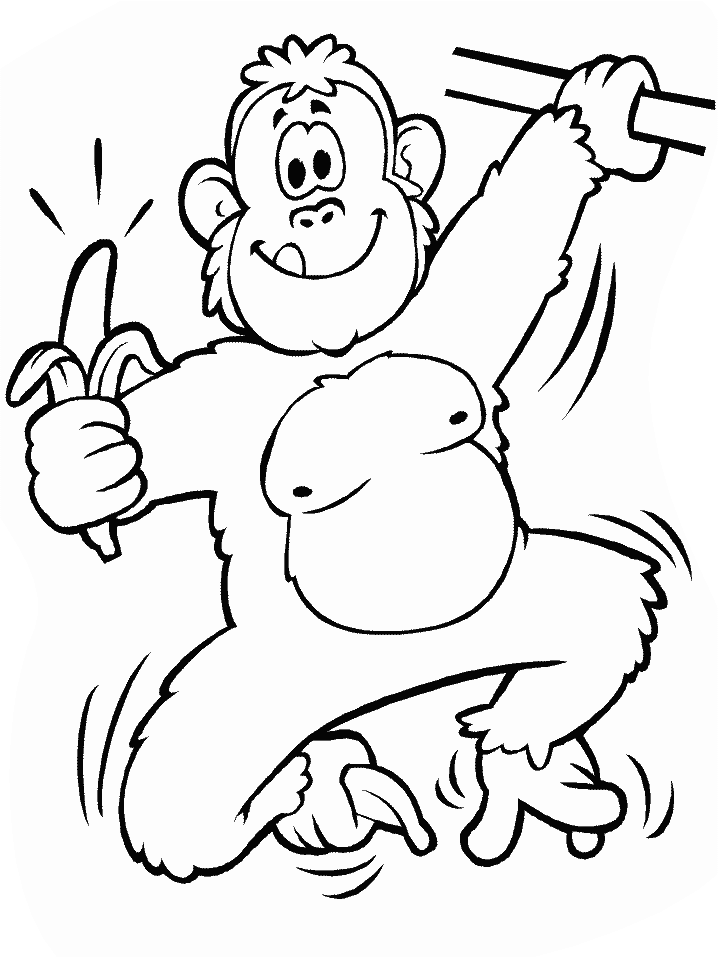 Monkey Coloring in Pages 11