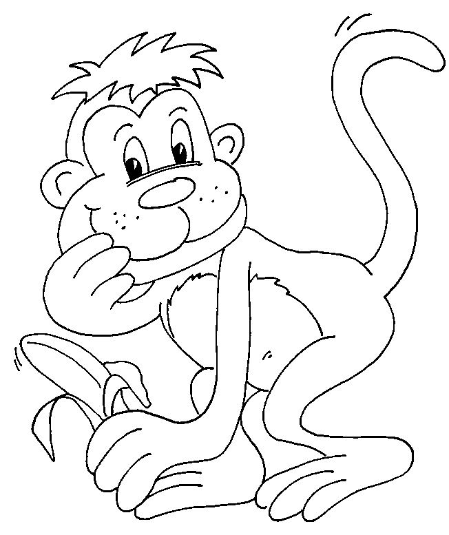 Monkey Coloring in Pages 8