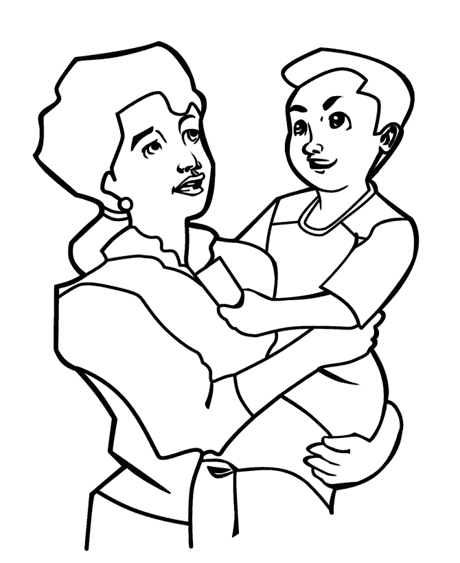 Mothers Day Coloring in Pages 8
