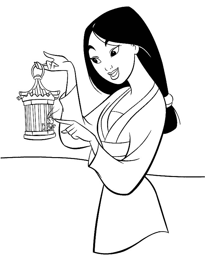 Mulan Coloring in Pages 1