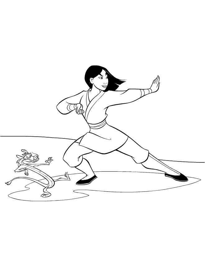 Mulan Coloring in Pages 10