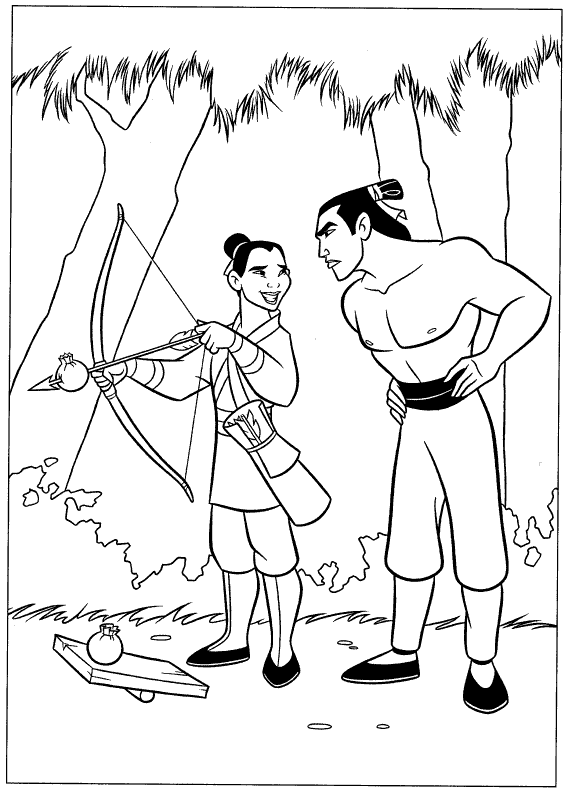 Mulan Coloring in Pages 6
