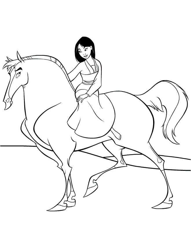 Mulan Coloring in Pages 8