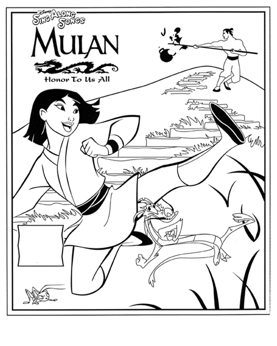 Mulan Coloring in Pages 9