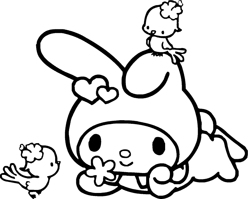 My Melody Coloring in Pages 11