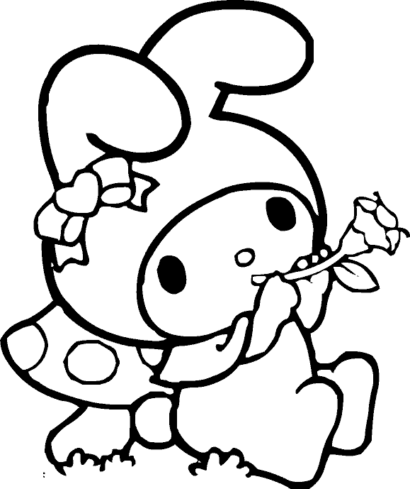 My Melody Coloring in Pages 12