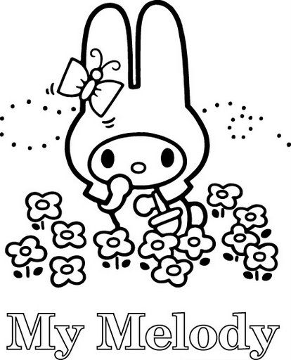 My Melody Coloring in Pages 3