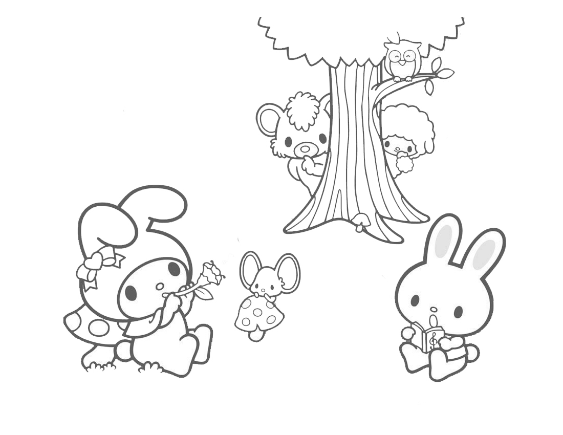 My Melody Coloring in Pages 4