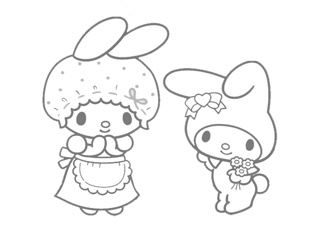 My Melody Coloring in Pages 6