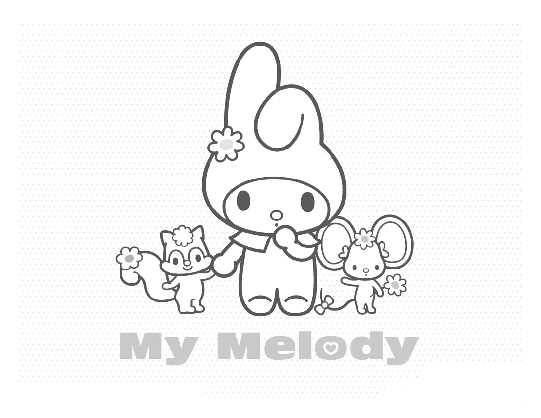 My Melody Coloring in Pages 7