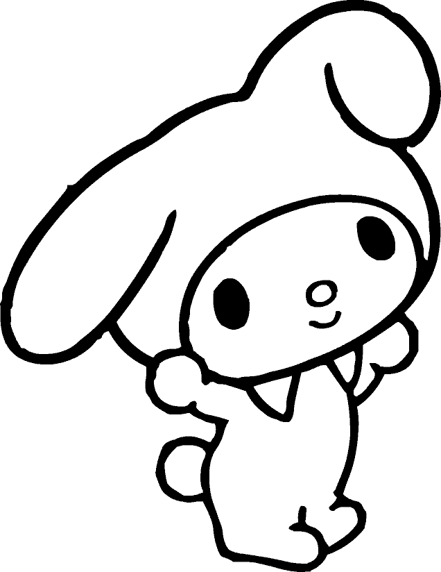 My Melody Coloring in Pages 8