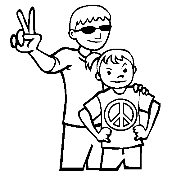 Peace Sign Coloring in Pages 4