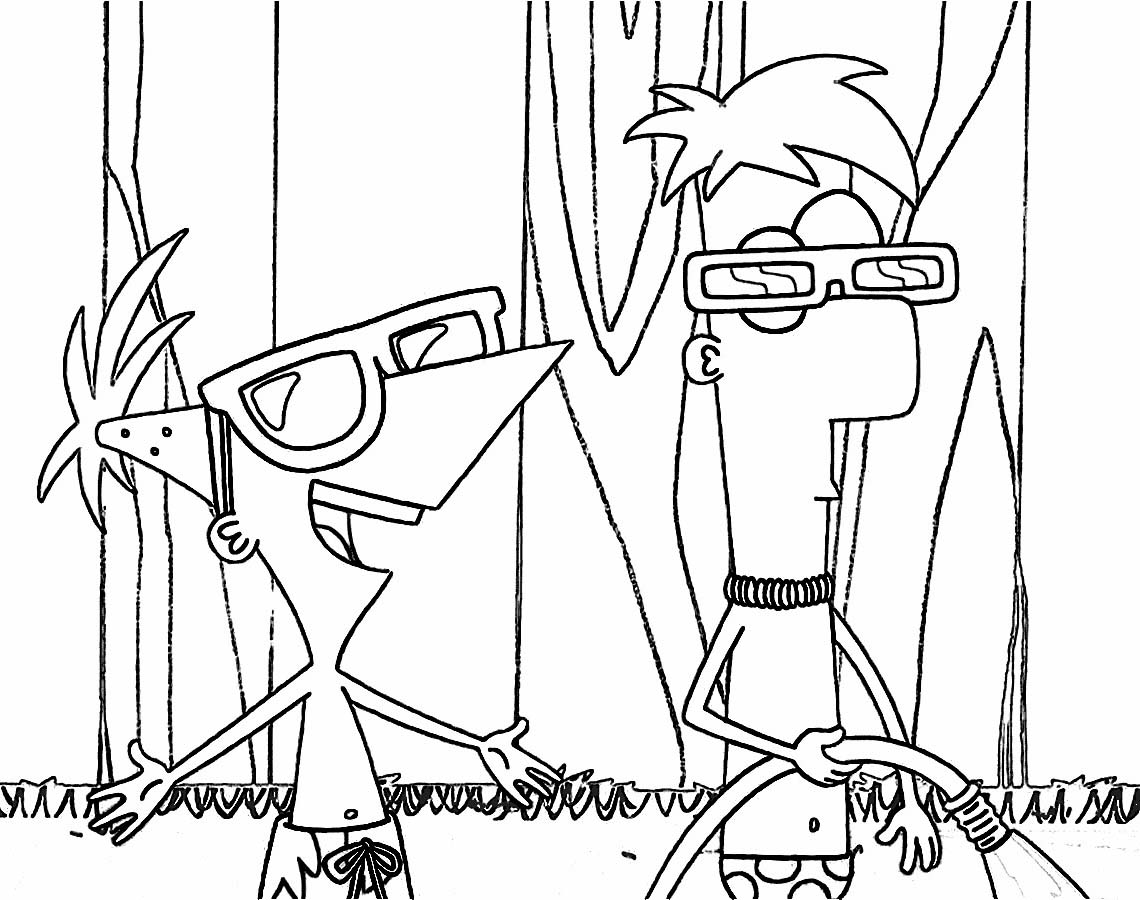 Phineas and Ferb Coloring in Pages 10