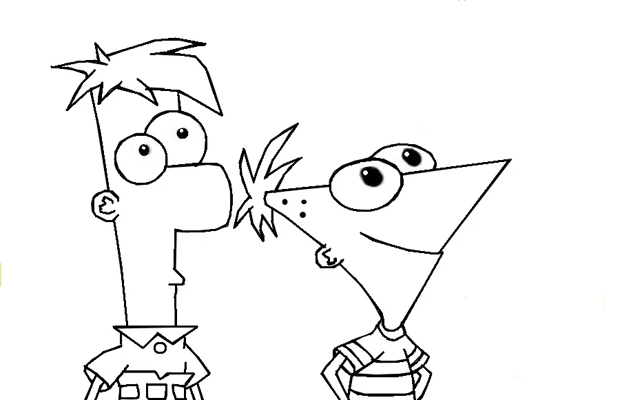 Phineas and Ferb Coloring in Pages 6