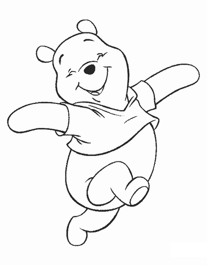 Pooh Bear Coloring in Pages 1