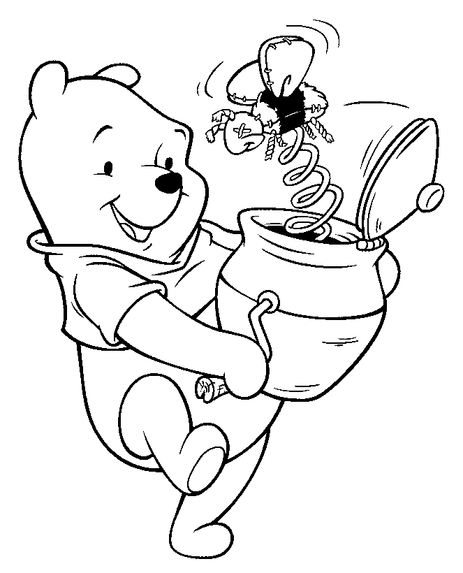 Pooh Bear Coloring in Pages 12