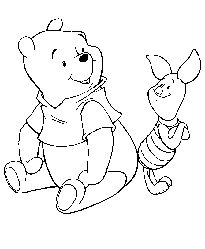 Pooh Bear Coloring in Pages 3