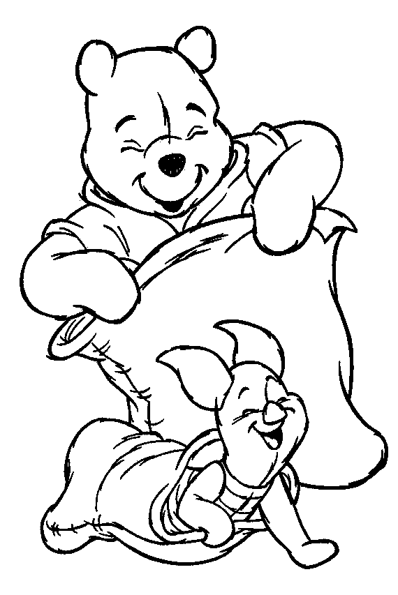 Pooh Bear Coloring in Pages 8