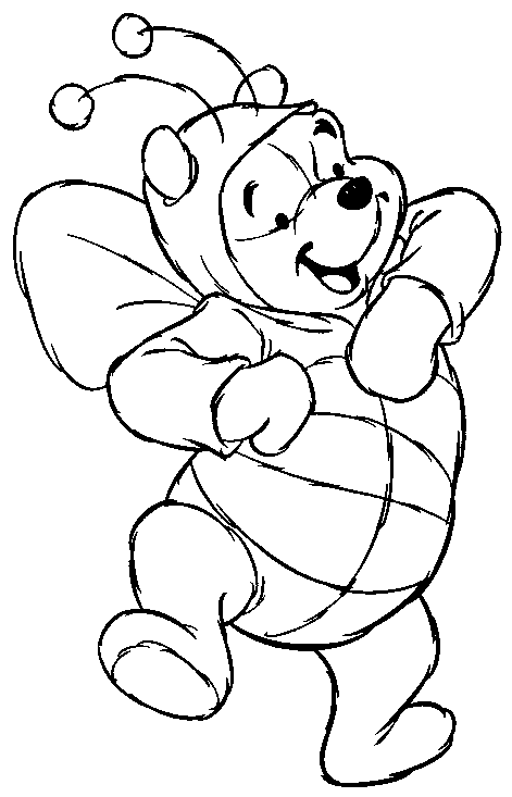 Pooh Bear Coloring in Pages 9