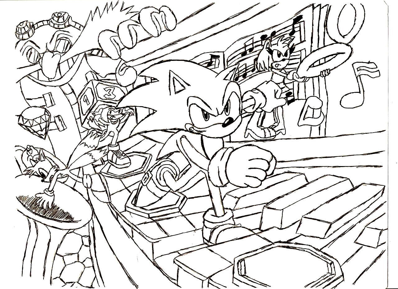 Sonic Coloring in Pages 10