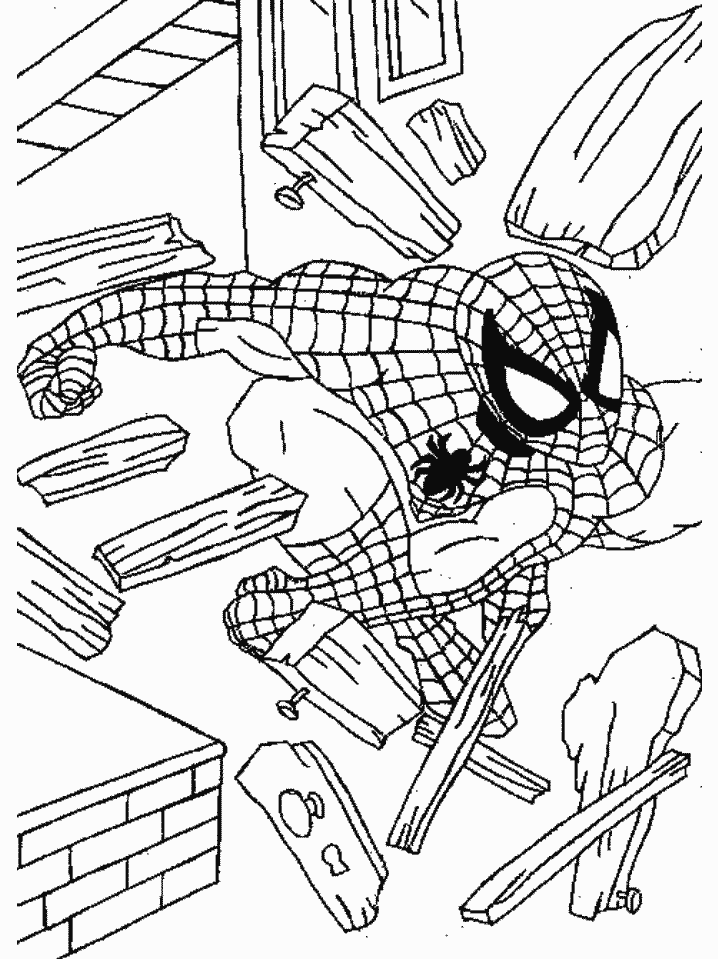 Spiderman Coloring in Pages 1
