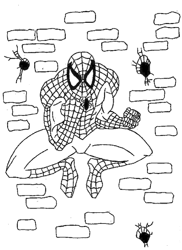 Spiderman Coloring in Pages 12