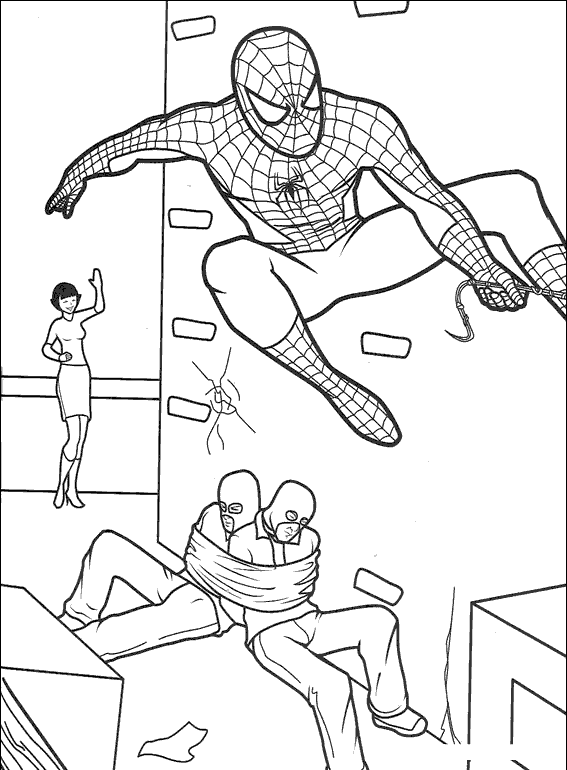 Spiderman Coloring in Pages 8