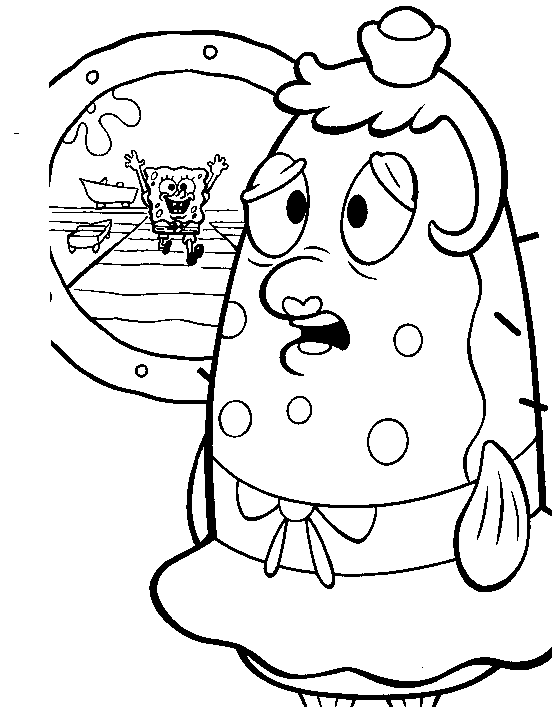 Sponge Bob Coloring in Pages 12