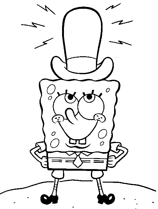 Sponge Bob Coloring in Pages 6