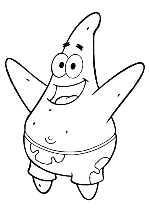 Sponge Bob Coloring in Pages 7