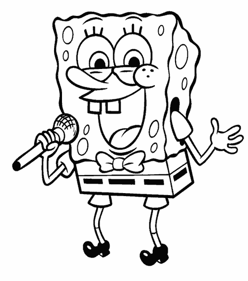 Sponge Bob Coloring in Pages 8