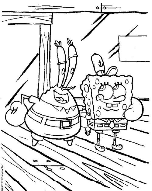 Sponge Bob Coloring in Pages 9