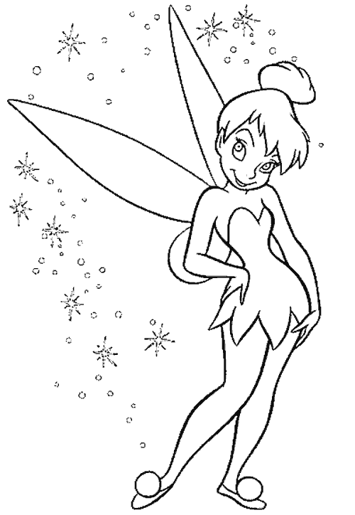 Tinkerbell Coloring in Pages to Print 12