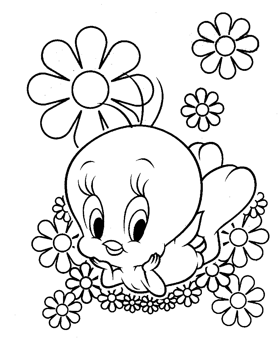 Tweety Bird Coloring in Pages 1