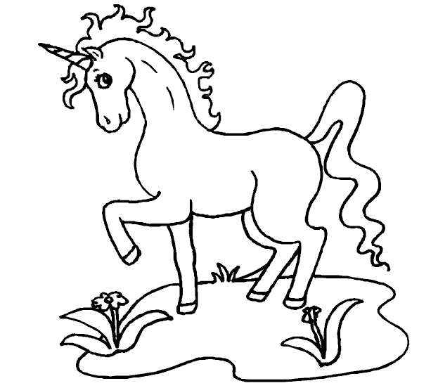 Unicorn Coloring in Pages 1