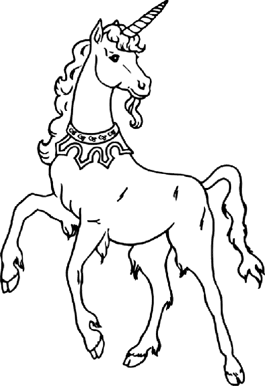 Unicorn Coloring in Pages 4