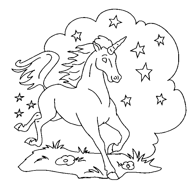 Unicorn Coloring in Pages 5