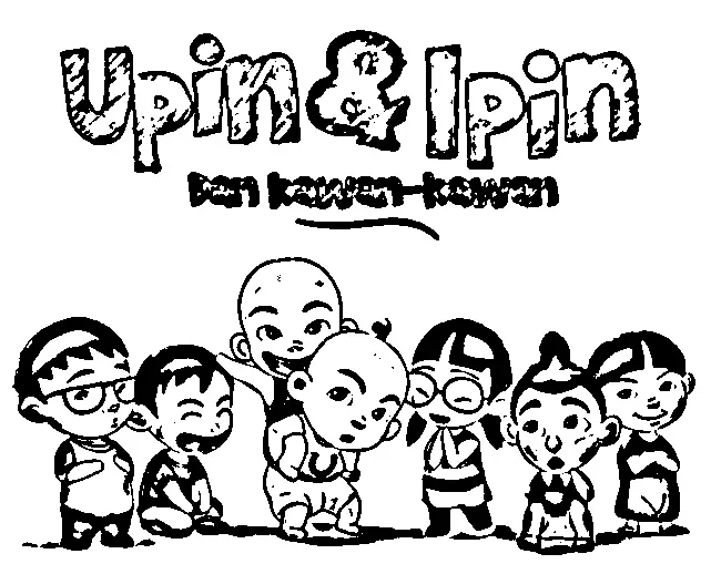 Upin Ipin Coloring in Pages 11