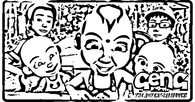 Upin Ipin Coloring in Pages 12