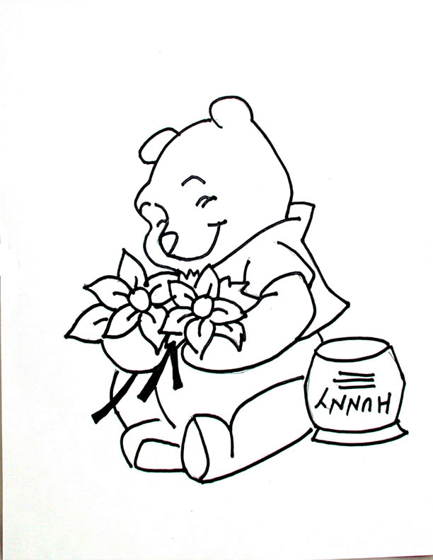 Winnie The Pooh Coloring in Pages 1