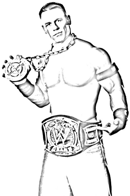 WWE Coloring in Pages 12