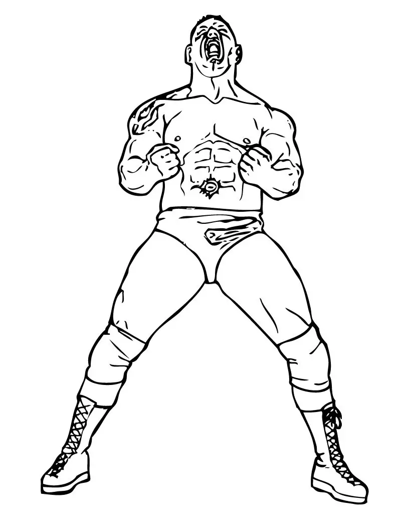 WWE Coloring in Pages 3